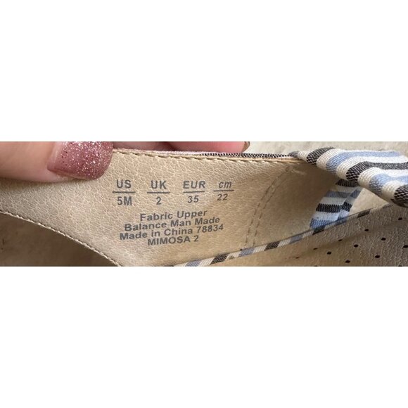 LifeStride Womens Size 5M Striped Slingback Open-Toe Sandals Mimosa - Picture 3 of 9